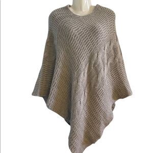 Cocogio wool blend knit poncho
